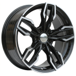 Alu kola Racing Line FE170, 19x8.5 5x120 ET38, černá + leštění