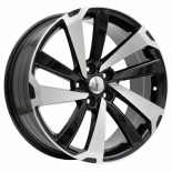 Alu kola Racing Line FE172, 17x7 5x114.3 ET35, černá + leštění