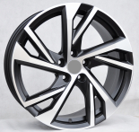 Alu kola Racing Line FE183, 18x8 5x108 ET45, černá matná + leštění