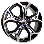 Alu kola Racing Line FE190, 19x7.5 5x114.3 ET50.5, černá + leštění