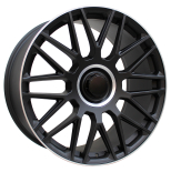 Alu kola Racing Line FE230, 21x11 5x112 ET55, Černá matná + leštěný límec + rytá krytka