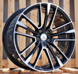 Alu kola Racing Line H1005, 21x10 5x114.3 ET42, černá + leštění (zátěžová)