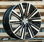 Alu kola Racing Line H3091F, 22x9.5 5x120 ET45, černá + leštění (zátěžová)