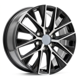 Alu kola Racing Line H3219F, 20x8 6x139.7 ET55, černá + leštění (zátěžová)