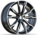 Alu kola Racing Line H3263F, 20x8 5x112 ET27, černá + leštění