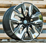 Alu kola Racing Line H3447F, 21x10.5 5x112 ET44, šedivá + leštění (zátěžová)