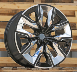 Alu kola Racing Line H3447F, 21x9 5x112 ET24, černá + leštění (zátěžová)