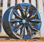 Alu kola Racing Line H3447F, 21x9 5x112 ET24, černá + leštění (zátěžová)