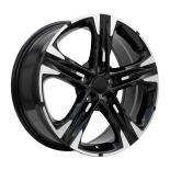 Alu kola Racing Line H3482F, 18x7.5 5x114.3 ET50.5, černá + leštění