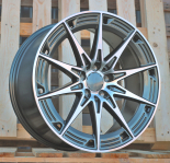 Alu kola Racing Line H3500F, 20x9.5 5x112 ET43, šedivá + leštění (zátěžová)