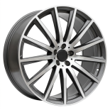 Alu kola Racing Line H3524F, 21x11 5x112 ET42, šedivá + leštění (zátěžová)
