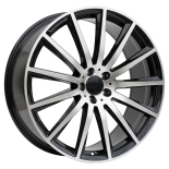 Alu kola Racing Line H3524F, 22x9.5 5x112 ET45, černá + leštění (zátěžová)