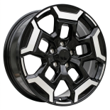 Alu kola Racing Line H3527F, 18x7.5 5x114.3 ET40, černá + leštění