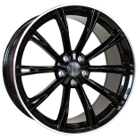 Alu kola Racing Line H5060, 22x9.5 5x112 ET20, Černá + leštěný límec