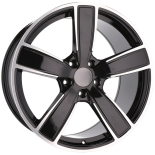 Alu kola Racing Line H5082, 22x10 5x130 ET48, černá + leštění (zátěžová)