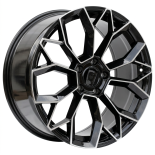 Alu kola Racing Line H5083, 21x10 5x130 ET50, černá + leštění (zátěžová)