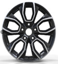Alu kola Racing Line H593, 17x7.5 5x112 ET45, černá + leštění