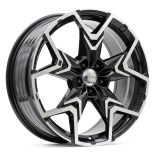 Alu kola Racing Line HF5223, 20x8 5x112 ET46, černá + leštění (zátěžová)