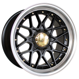 Alu kola Haxer HX025, 18x10 10x120 ET15, černá matná + leštěný límec