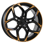 Alu kola Racing Line I5572, 19x8.5 5x112 ET38, černá matná + měděná barva leštění