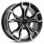 Alu kola Racing Line I5596, 19x8 5x112 ET27, černá + leštění
