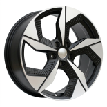 Alu kola Racing Line I5637, 18x7.5 5x114.3 ET50, černá matná + leštění