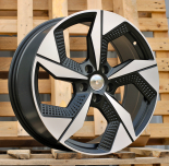 Alu kola Racing Line I5637, 19x8 5x114.3 ET48, černá matná + leštění