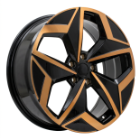 Alu kola Racing Line I5649, 19x7.5 5x112 ET50, černá + měděná barva leštění