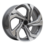 Alu kola Racing Line I7109, 17x7.5 5x114.3 ET45, šedivá + leštění