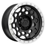 Alu kola Racing Line JT240, 17x8.5 6x139.7 ET, černá matná + leštěný límec