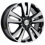 Alu kola Racing Line L2093, 17x6.5 4x100 ET43, černá + leštění