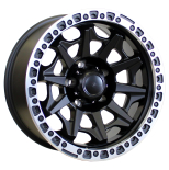 Alu kola Racing Line L2174, 18x9 6x114.3 ET12, Černá matná + leštěný límec