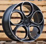 Alu kola Racing Line L2387, 19x8 5x110 ET34, černá matná + leštění