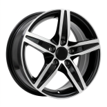 Alu kola Racing Line L299, 14x6 5x100 ET35, černá + leštění
