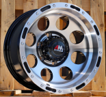 Alu kola Racing Line LU087, 15x10 6x139.7 ET-46, černá + leštění