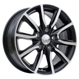 Alu kola Racing Line LU263, 15x6.5 5x114.3 ET40, černá matná + leštění