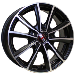 Alu kola Racing Line M15, 15x6 5x110 ET39, černá matná + leštění