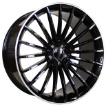 Alu kola Racing Line MR532, 19x9.5 5x112 ET45, černá + leštěný límec (zátěžová)