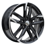 Alu kola Racing Line SF501, 18x7 5x114.3 ET50, černá + leštění