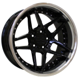 Alu kola Haxer SSA01, 19x10 5x120 ET40, černá + leštěný límec