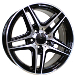 Alu kola Racing Line SSA02, 17x7.5 5x112 ET45, černá + leštění