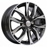 Alu kola Racing Line SW301, 15x6 4x100 ET45, černá + leštění
