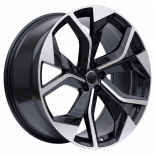 Alu kola Racing Line TX484, 22x10 5x112 ET20, černá + leštění (zátěžová)