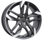 Alu kola Racing Line XE170, 15x6.5 4x108 ET25, černá matná + leštění
