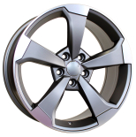Alu kola Racing Line XE351, 19x8.5 5x112 ET40, šedivá matná + leštění