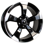 Alu kola Racing Line XE351, 20x9 5x112 ET32, černá + leštění