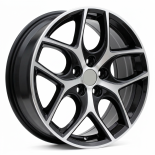 Alu kola Racing Line Y0058, 17x7 5x108 ET50, černá + leštění