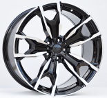 Alu kola Racing Line Y0204, 20x9.5 5x112 ET43, černá + leštění (zátěžová)