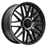 Alu kola Racing Line Y0207, 20x8.5 5x112 ET38, černá matná + leštěný límec (zátěžová)