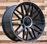Alu kola Racing Line Y0207, 21x10 5x112 ET46, černá matná + leštěný límec (zátěžová)